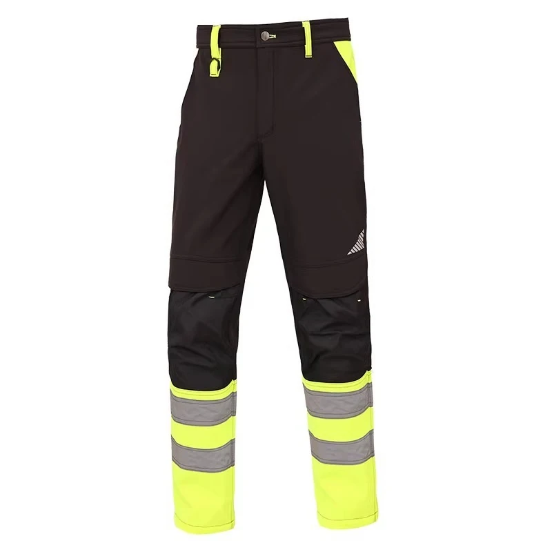 Pantaloni da lavoro di sicurezza invernale da uomo con riflettori pantaloni da lavoro ad alta visibilità da uomo Cargo Multi tasche abbigliamento da