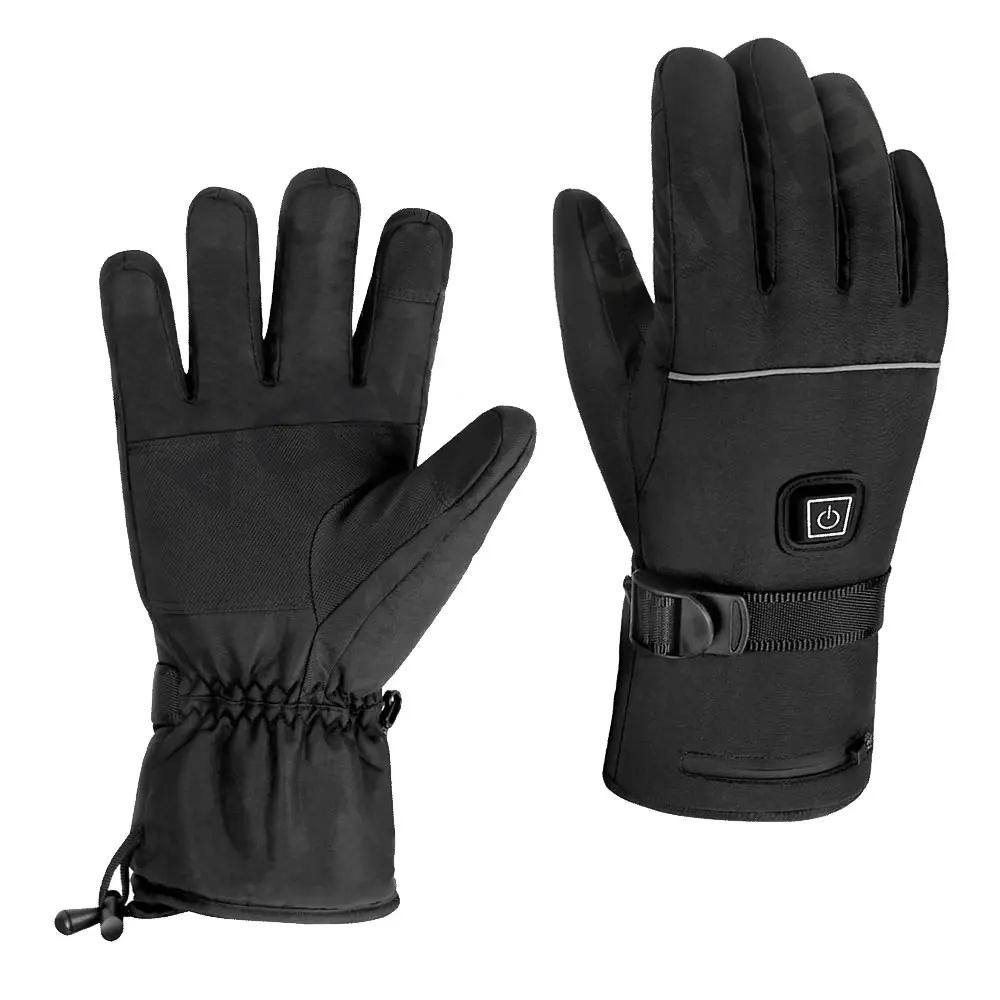 قفازات ساخنة HG08 التزلج في الهواء الطلق مقاوم للماء Coldproof الكهربائية شاشة تعمل باللمس يبو بطارية المشي لمسافات طويلة ركوب الخيل سباق التخييم دراجة نارية #4
