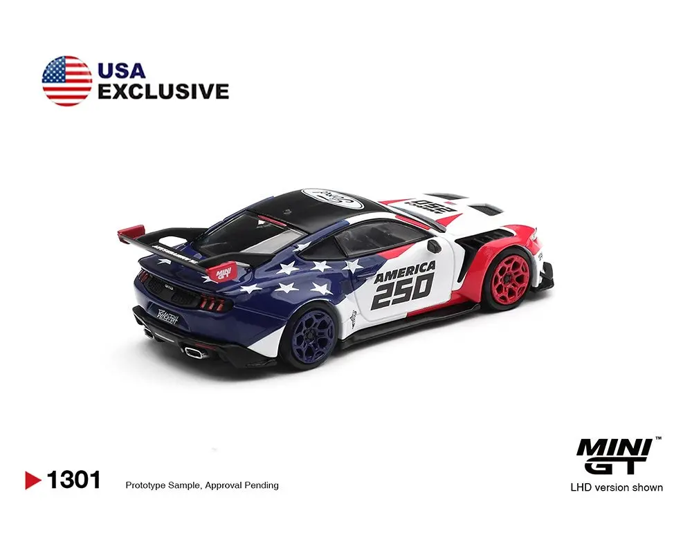 MINIGT 1/64 Chevrolet Corvette ZR1 America 250 Special Edition Left Side Panel MGT01302-BLCH Ford Mustang GTD MGT01301-BLCH - view 6