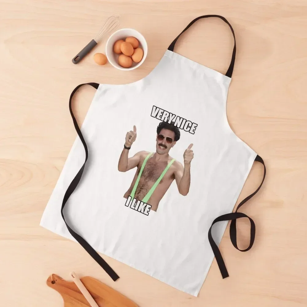 Copy of Borat Very Nice I like Apron for home useful pieces Chef Accessories Home And Kitchen Women's Dress Apron