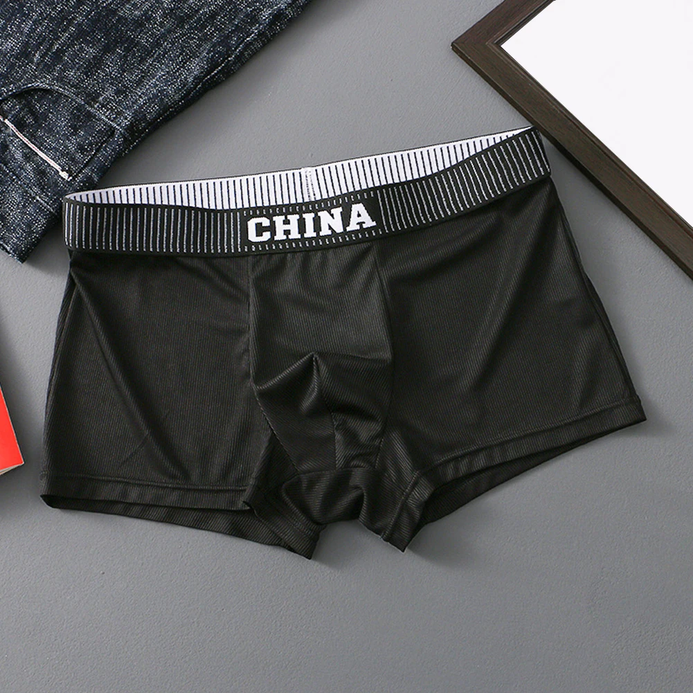 

Mens Stripe Briefs Low-Waist Underwear Elastic Trunks Shorts U Convex Pouch Underpants Jockstrap Hombre Quick Dry Lingerie