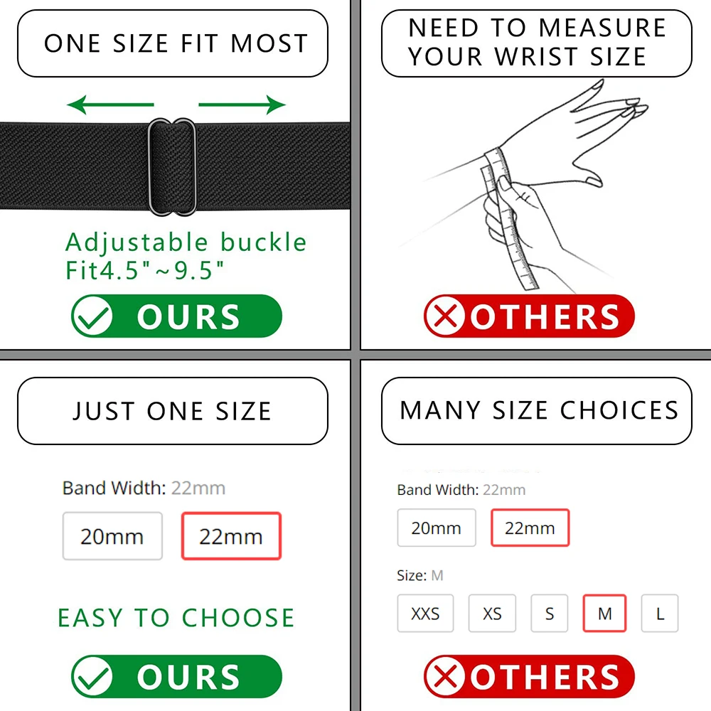 20 مللي متر 22 مللي متر مطاطا النايلون حلقة حزام لساعة سامسونج جالاكسي 4 5 6 7 40/44 مللي متر برو كلاسيك 42/46 مللي متر الفرقة هواوي Gt2/3 Amazfit Gts2/4