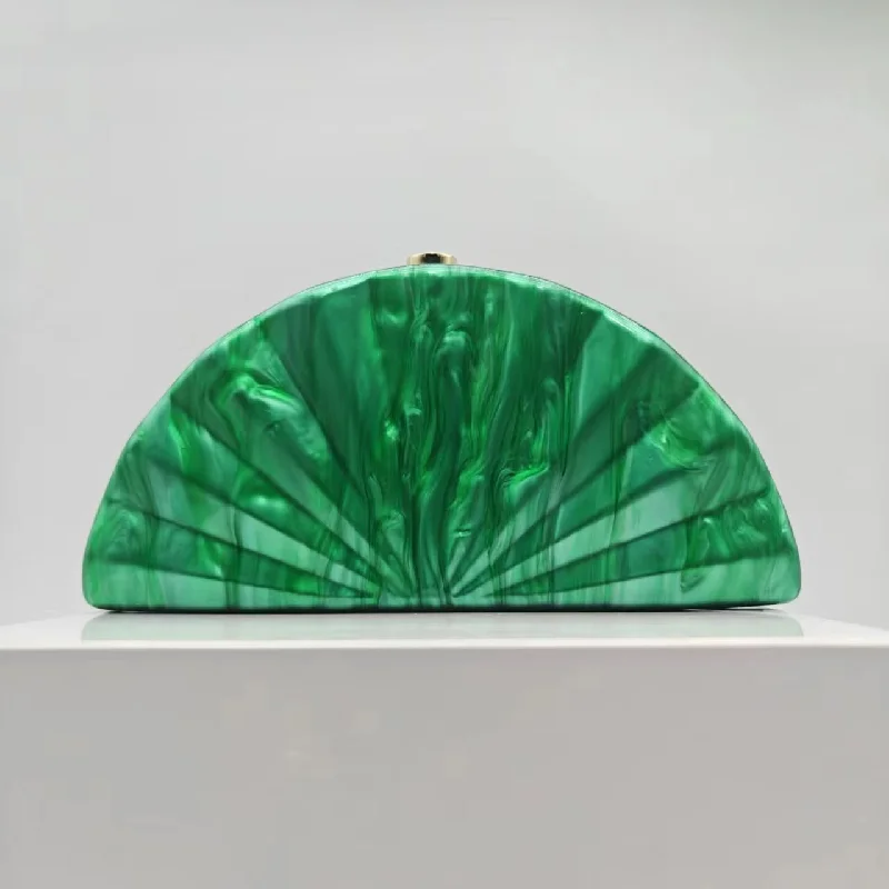 Sector semicerchio borsa a tracolla da sposa moda borse a tracolla in acrilico pochette da sera per feste borse per fotocopie di marca di alta