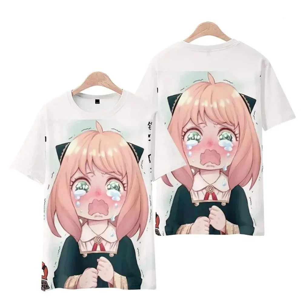 

Anime spy x family 3d printing round neck t-shirt street men and women fashion o-neck oversized t-shirt Harajuku children t-shir