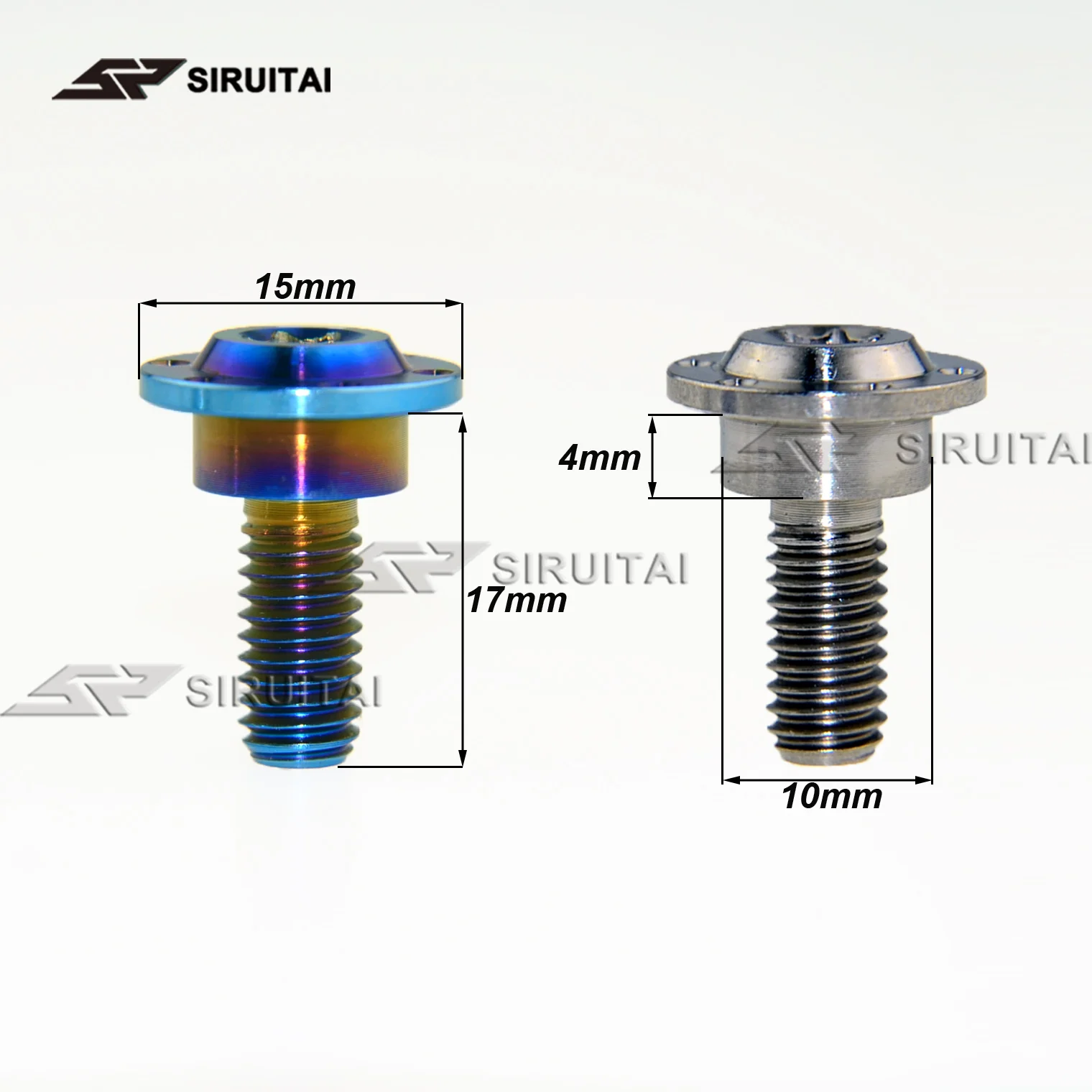 TAIMEILI Schrauben aus Titanlegierung mit Schmetterlingskopf, Leiterform, M6x17mm, für Motorradgehäuse/2 Stück/4 Stück – Detail 2