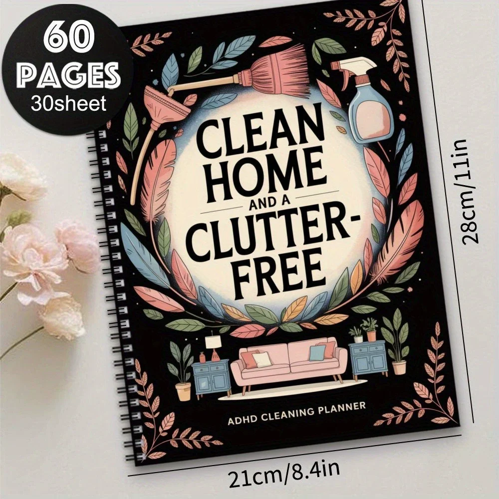 

Cleaning Planner For Adhd Adults Women Kids,Household Daily Cleaning Schedule And Checklist Organizing Notebook