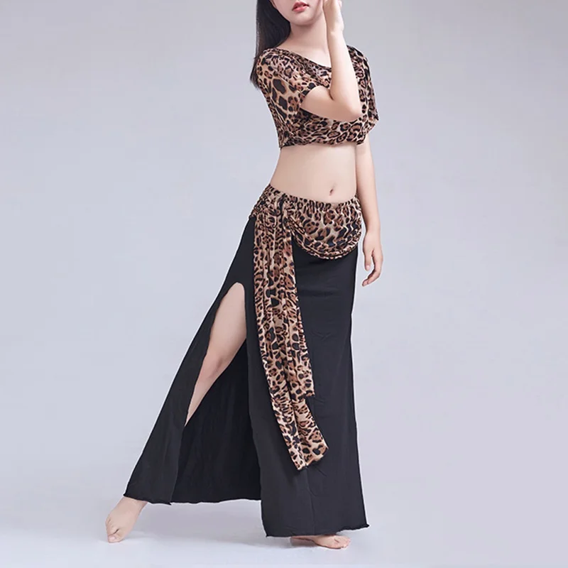 Women Oriental Belly Dance Top Spilt Skirt Set Dancing Lesson Wear Elegant Adult Bellydance Practice Dancewear Outfit Clothings