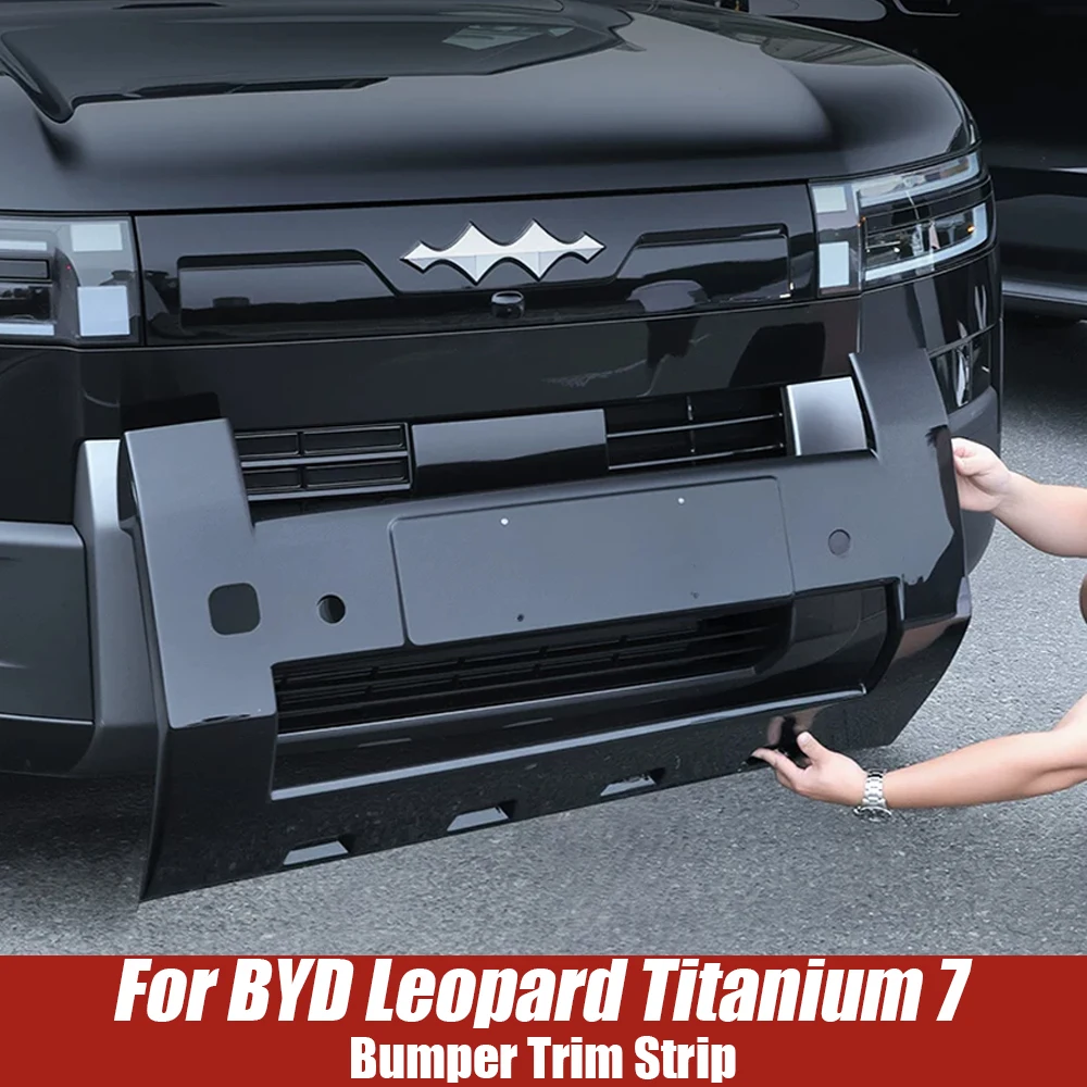 

For BYD Leopard Titanium 7 Modified Car Front Rear Bumper Plating Strip Molding Trim Cover Body Kit Exterior Decorative Strips