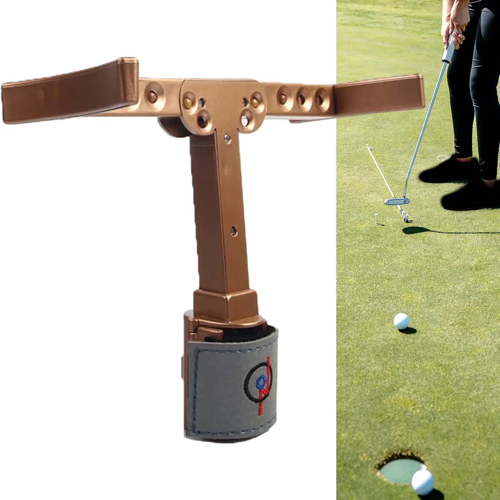 Golf Putter Trainer Golf Accessories Durable Practical T Shaped Putting Tool