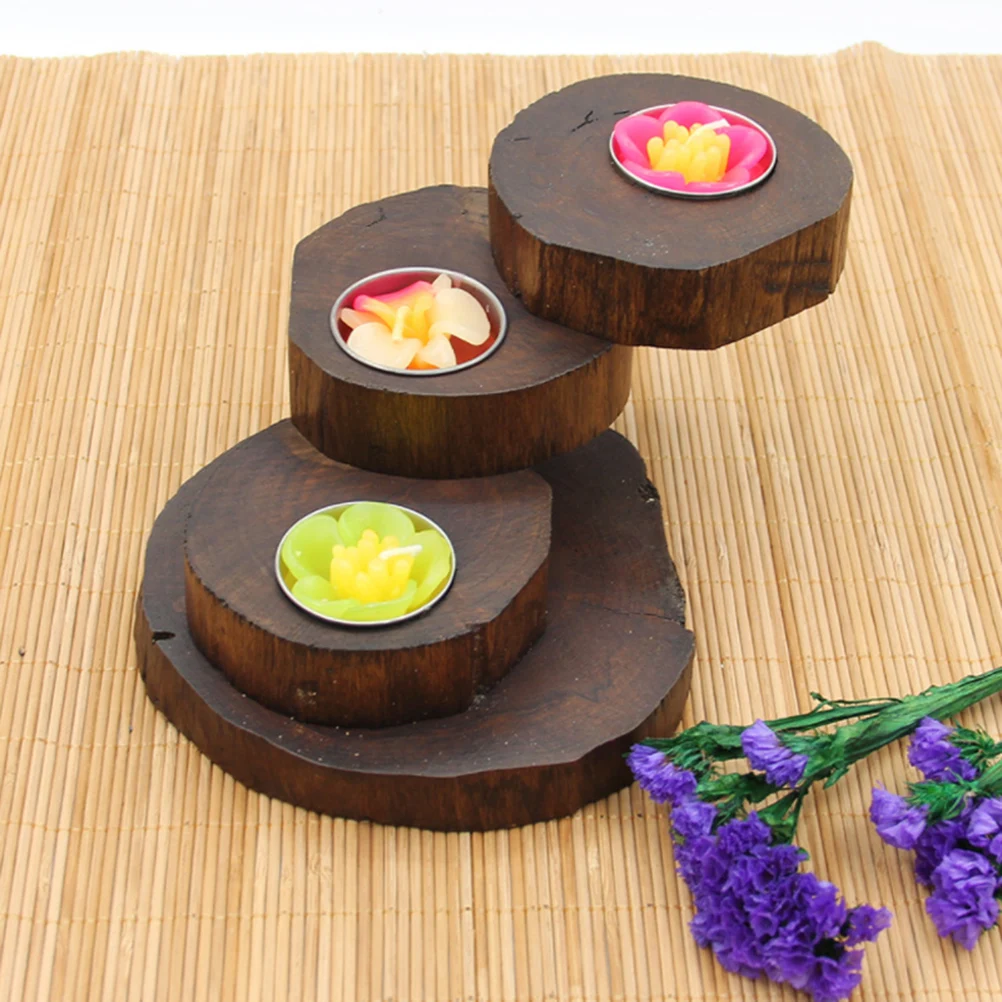 

Wooden Wooden C lesticks 3 Layers Premium Material Creative Design Suitable for Wedding Birthday