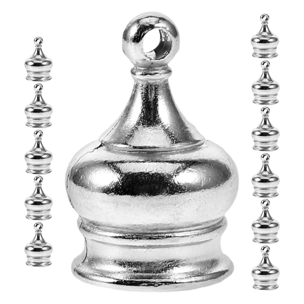 

12Pcs Decorative M10x1 Crown Threaded Nuts Perforated for Lamp Shades Ceiling Chandeliers Floor Table Lamp Finial Accessories