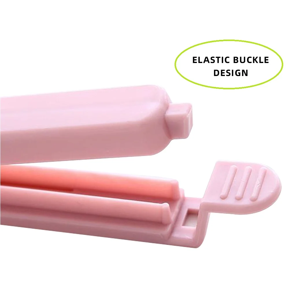 5 In1 Pack Bag Clips Food Snack Sealing Clip12/15.5cm Portable Kitchen Storage Accessories Tool Elastic Buckle Package Bag Clamp