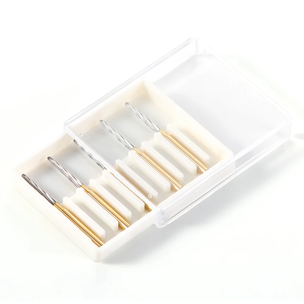 5 stücke AZDENT Dental Hartmetall Bohrer Dental Trimmen Finishing Schleifen Bohrer FG7714 Zahnmedizin Bohrer für High Speed Handstück – Detail 4