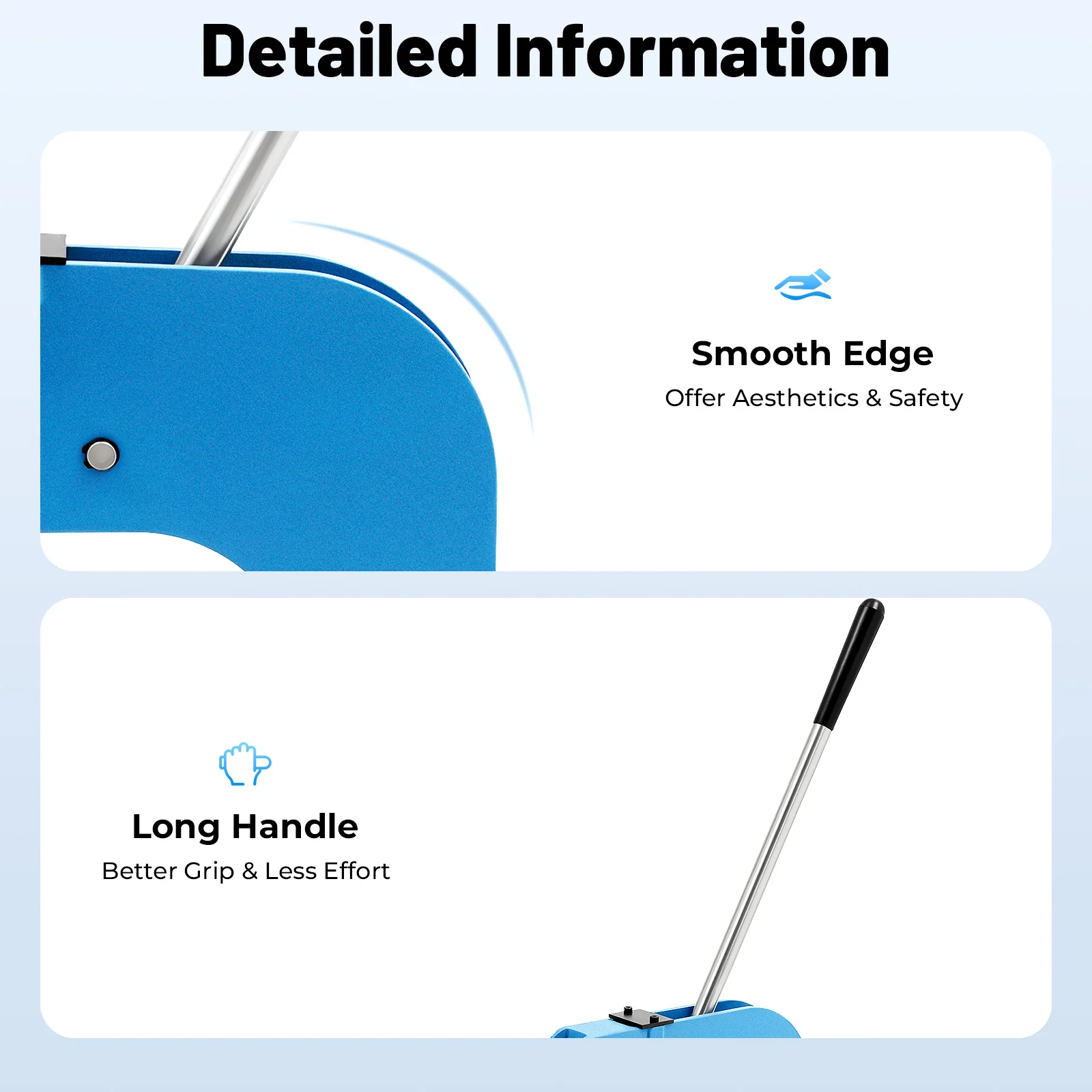 أداة يدوية لتقليص وتمديد المعادن مع مقبض، SS-16 حلق 8 بوصة لصفائح معدنية قياس 16