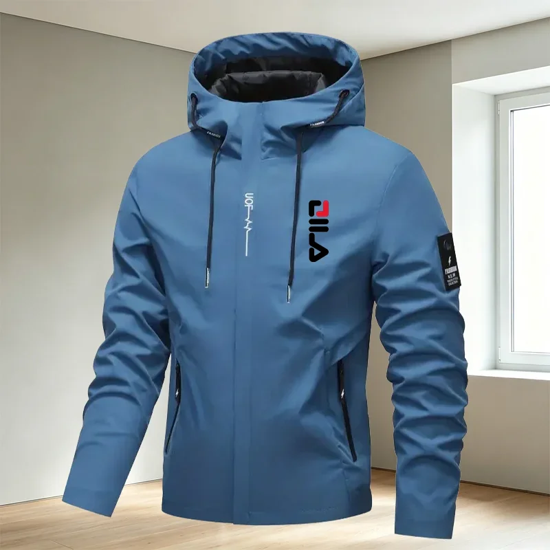 New Men's High-end Hooded Zip-up Jacket, Windproof Casual Baseball Coat, Stylish Outdoor Look for Spring and Autumn