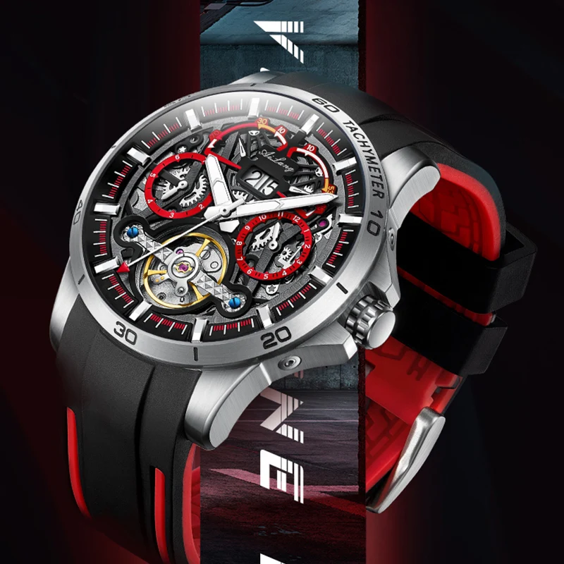 

Mark Fairwhale Man Watch Multi Functional Calendar Waterproof Luminous Stainless Steel Automatic Mechanical Watches for Men