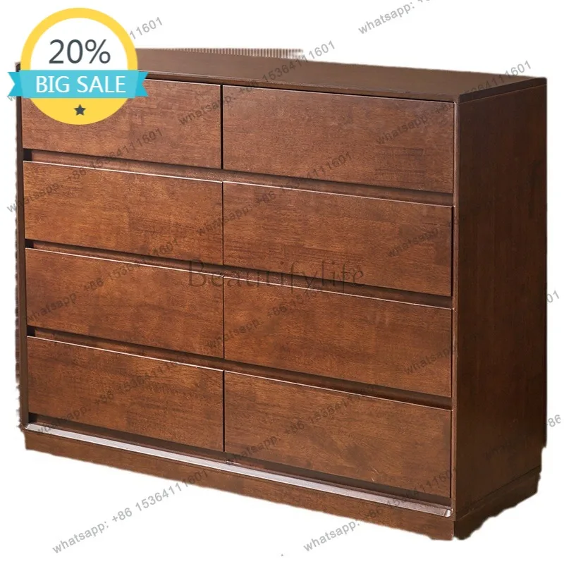 

D25Solid wood removable eight-bucket cabinet, bedroom storage against the wall, drawer cabinet