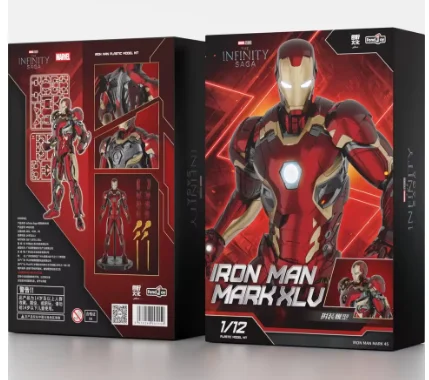 Fondjoy original 1:12 homem de ferro mk45 modelo montado abs joint movabletoy 15cm mk46 médio decorações de mesa presentes de aniversário do menino