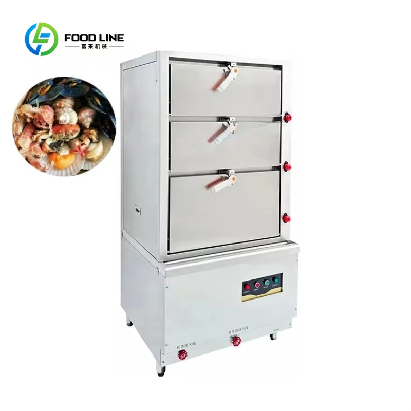 

Customized Commercial Restaurant Hotel Crab Steamed Cabinet 4 Layers Induction Seafood Steamer for Steaming Rice Fish