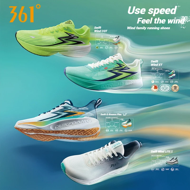 

361 Degrees Men Running Shoes New Soft Lightweight Breathable Rebound Casual Shock-absorber Trendy Stable Male Sneaker 572522288