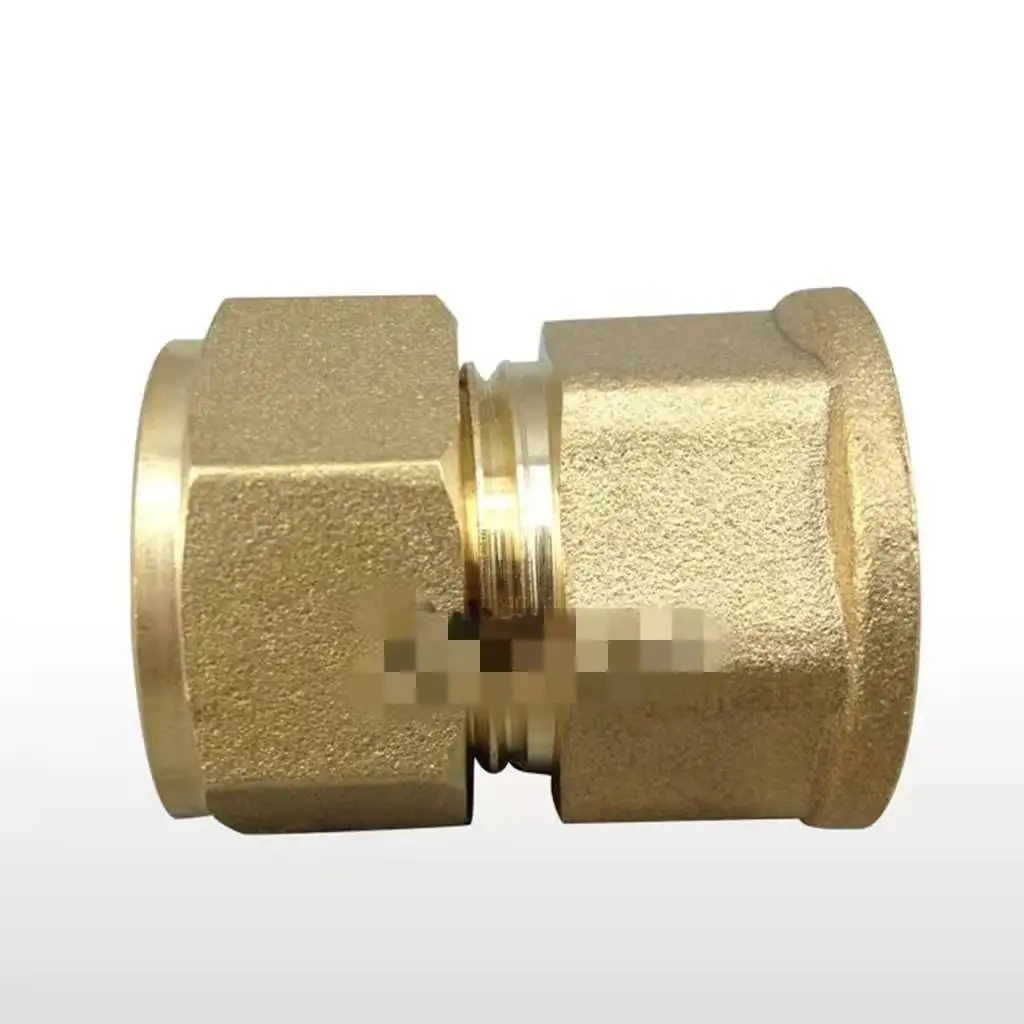 

1PC Brass thickened card sleeve pipe joint inner teeth direct copper pipe fitting live connection inner wire copper pipe joint