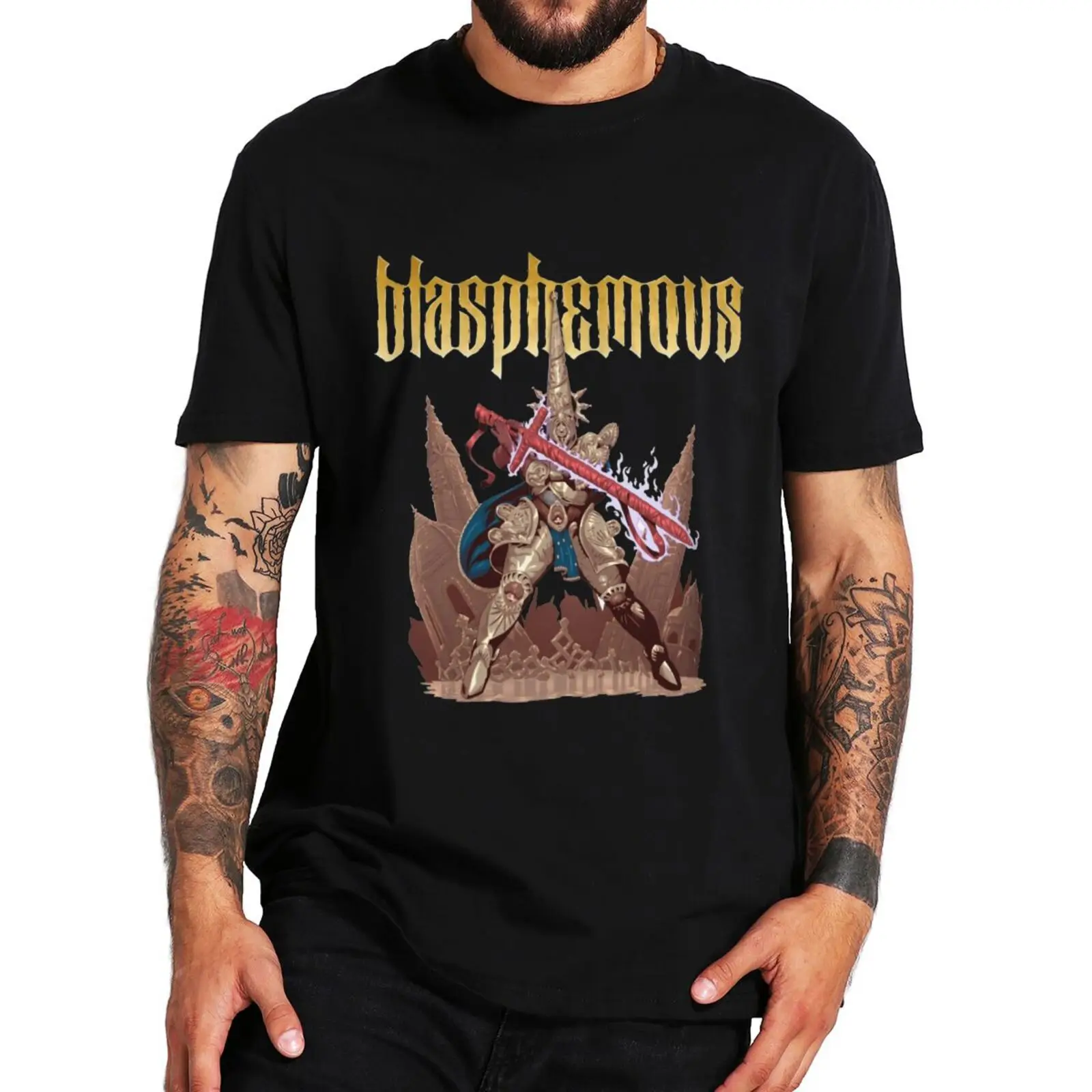 Blasphemous T Shirt Spanish Classic Action Video Game Lovers Tee Tops Casual Cotton Unisex Oversized Soft T-shirt