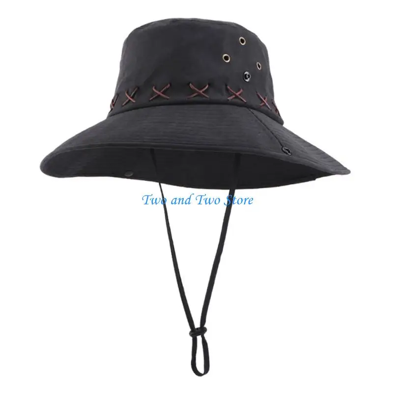 

HX6F Stylish Wide Brims Sun Hat For Outdoor Activities Lightweight Bucket Hat