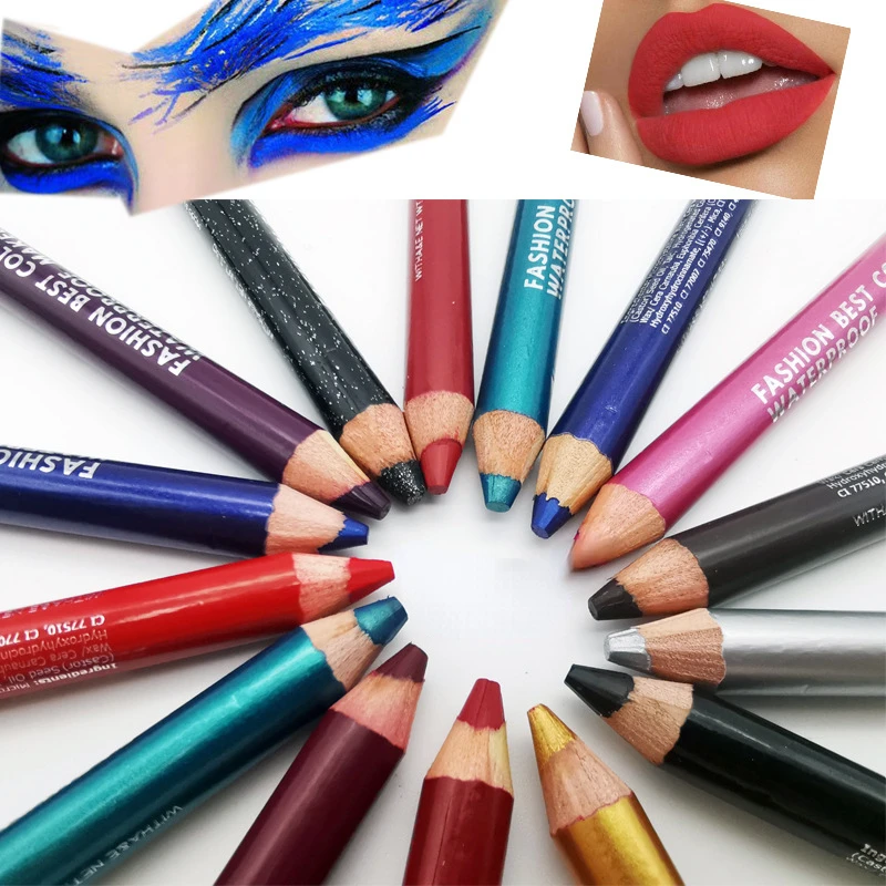 1 szt. 2 w 1 Wielofunkcyjny Cień do Powiek i Szminka w Płynie Profesjonalne Narzędzia do Makijażu dla Kobiet Wodoodporny Długotrwały Konturówka do Ust