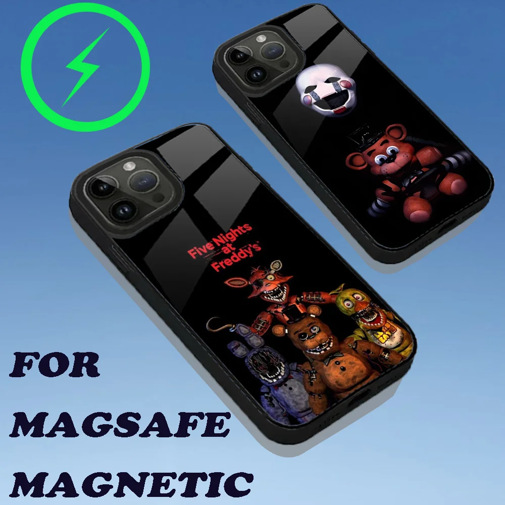 Five-Nights-At-Freddys F-Fnaf Phone Case For iPhone 16,15,14,13,12,11,Plus,Pro,Max Mini Magsafe Magnetic Wireless Charging