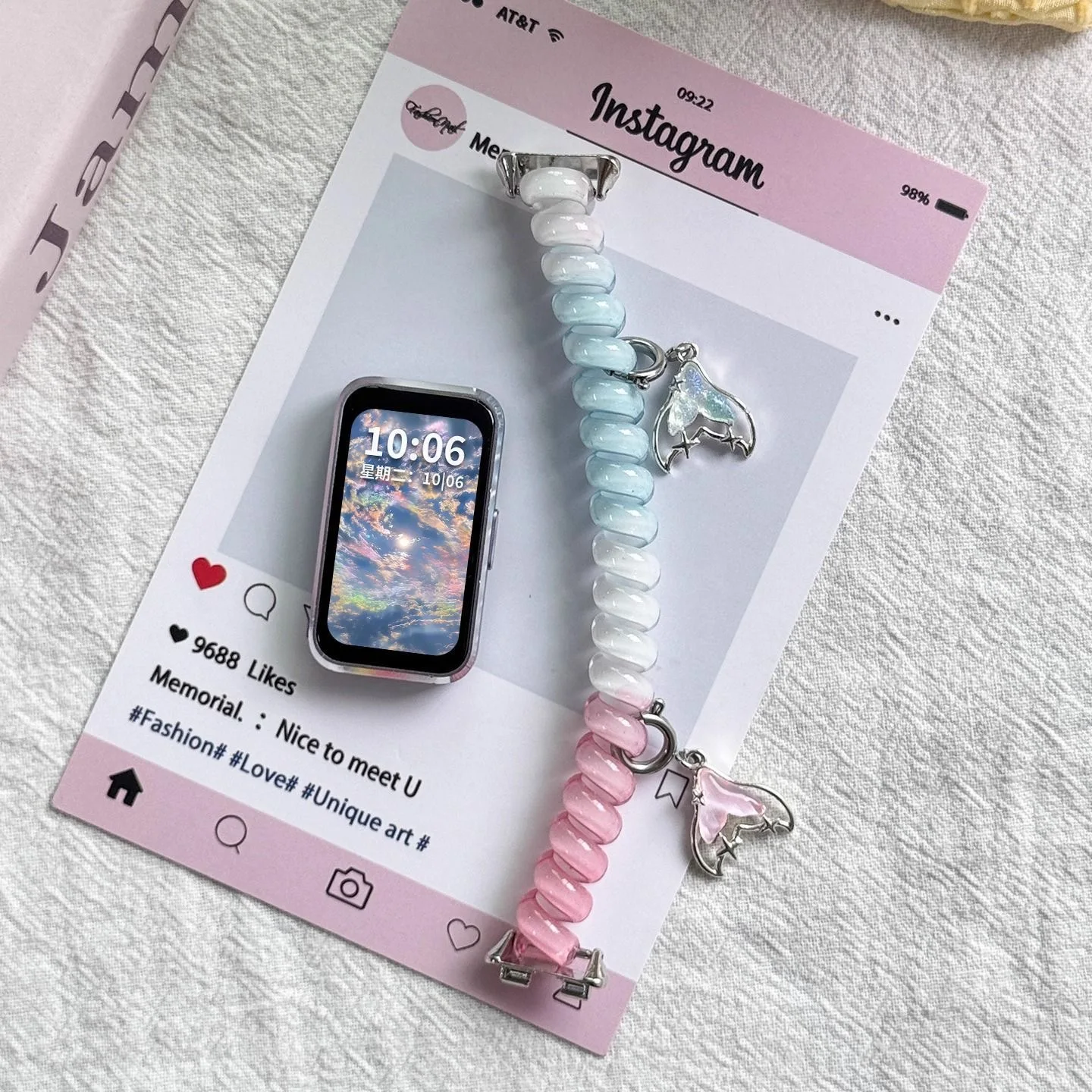 Correa para Huawei Band 11 pro/11, pulsera elástica ajustable con lazo, bonita pulsera Scrunchie para huawei band 10 9 8 NFC, accesorios para pulsera