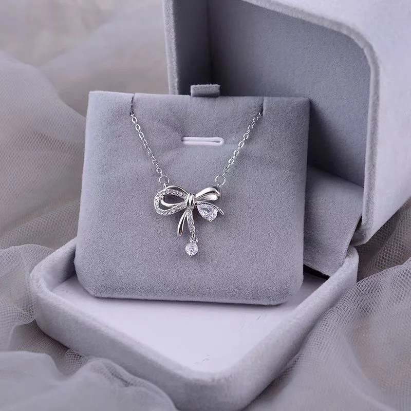 Ожерелье с бантом, женское фэнтези, звезда мечты, луна, три секунды, сердцебиение, бабочка, мечта, ангел, сердце, свет, цепочка на ключицу