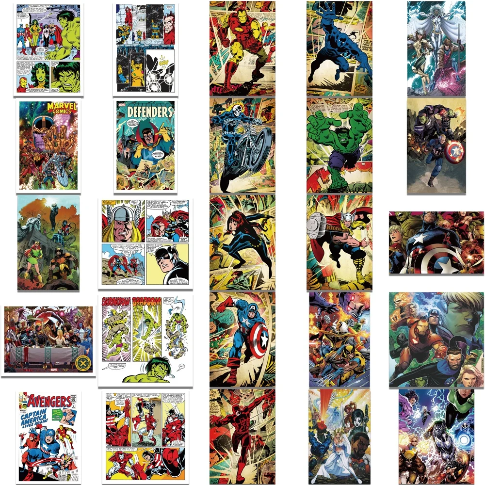 10/30/50PCS Disney Marvel The Avengers Anime Poster Stickers Cool Graffiti PVC Waterproof Laptop Luggage Phone Decals Kids Toys