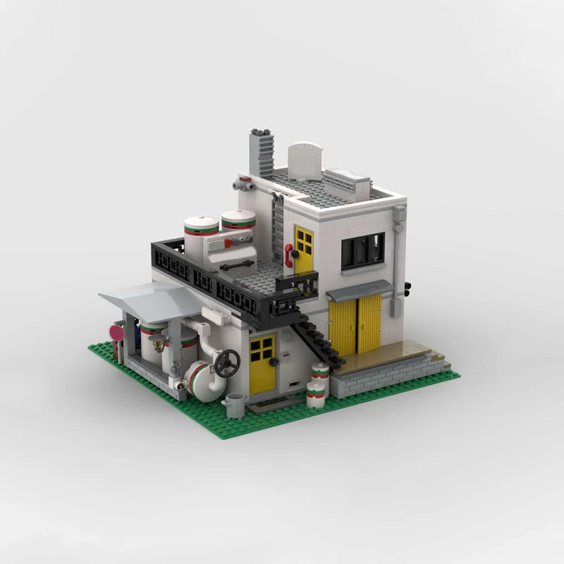 780 قطعة MOC أوكتان كيمي فابريك مدينة سلسلة المشهد الصناعي أبراج وأنابيب نموذج لتقوم بها بنفسك اللبنات لعبة هدية #2