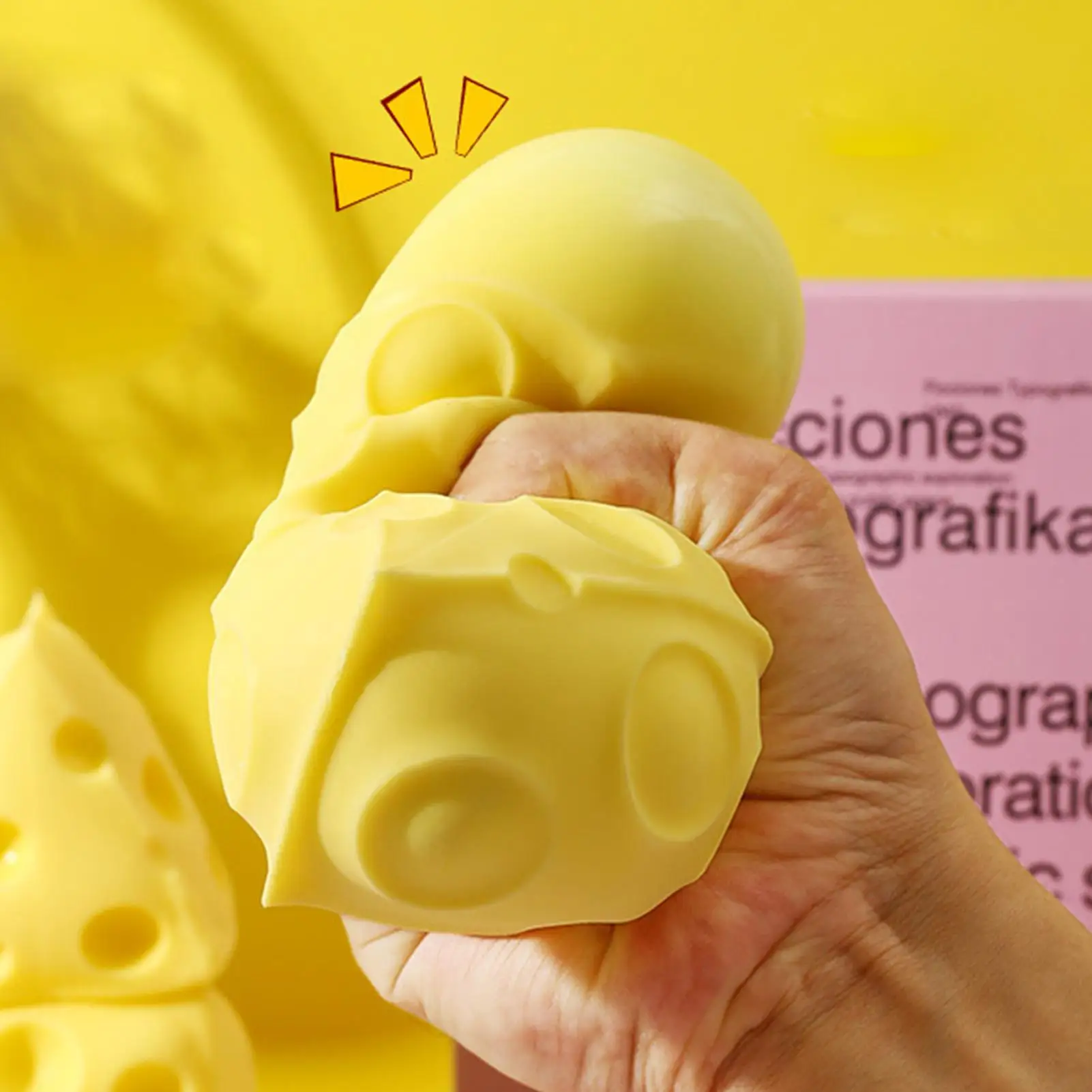 Squeeze Cheese Stress Toy Food Slow Rising Squeeze Fidget Soft Rebound Sensory Toy For Kids Teens Adults Office Workers Students