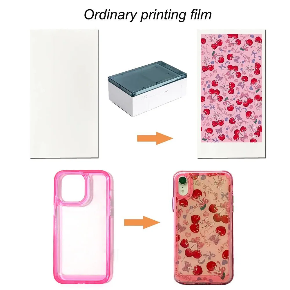 Vormir Mini Printer Printing Material Set for DIY Transparent Phone Cases Customize Color Photo Sticker Set for Phones