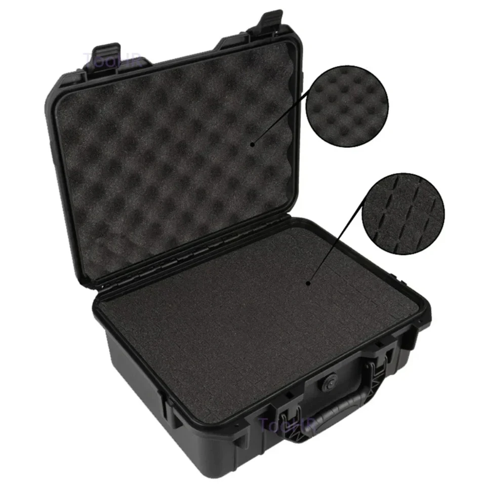 1PC Hard Carry Case Bag Hardware Toolbox with Pre-Cut Sponge Storage PreCut Sponge Storage Box Safety Protector Tool Organizer