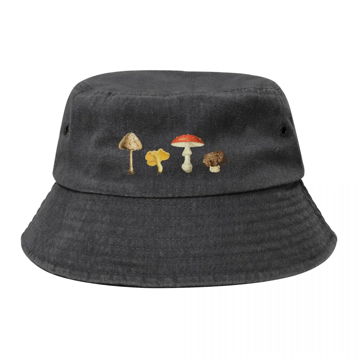 

Autumn Mushrooms - 4 Vintage Mushroom Illustrations Bucket Hat Male hat Streetwear Cosplay Women's Men's
