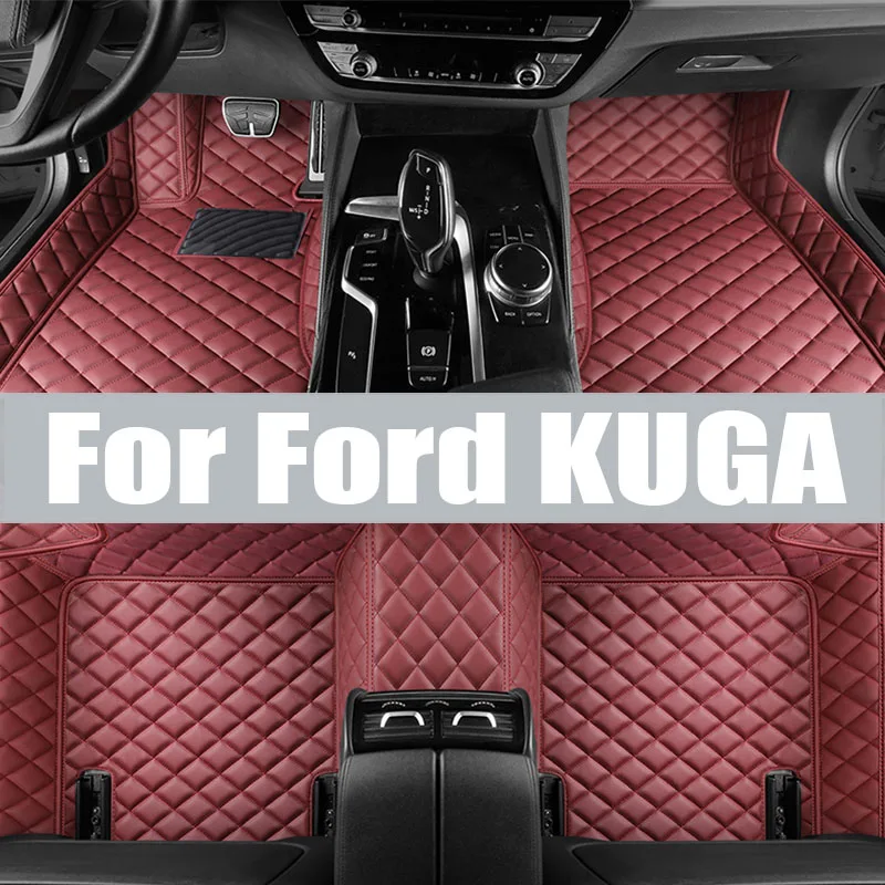 Custom TPE Car Floor Mats For Ford KUGA 2013 2014 2015 2016 2017 2018 2019 2020 Waterproof Auto trunk mat Interior Carpet