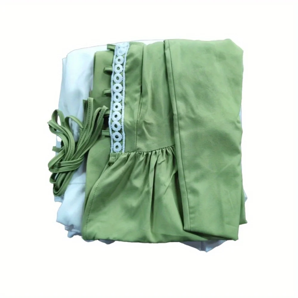 Halloween Costume European American Square Neck Tie Waist Medieval Renaissance Vintage Dress Costumes Accessories