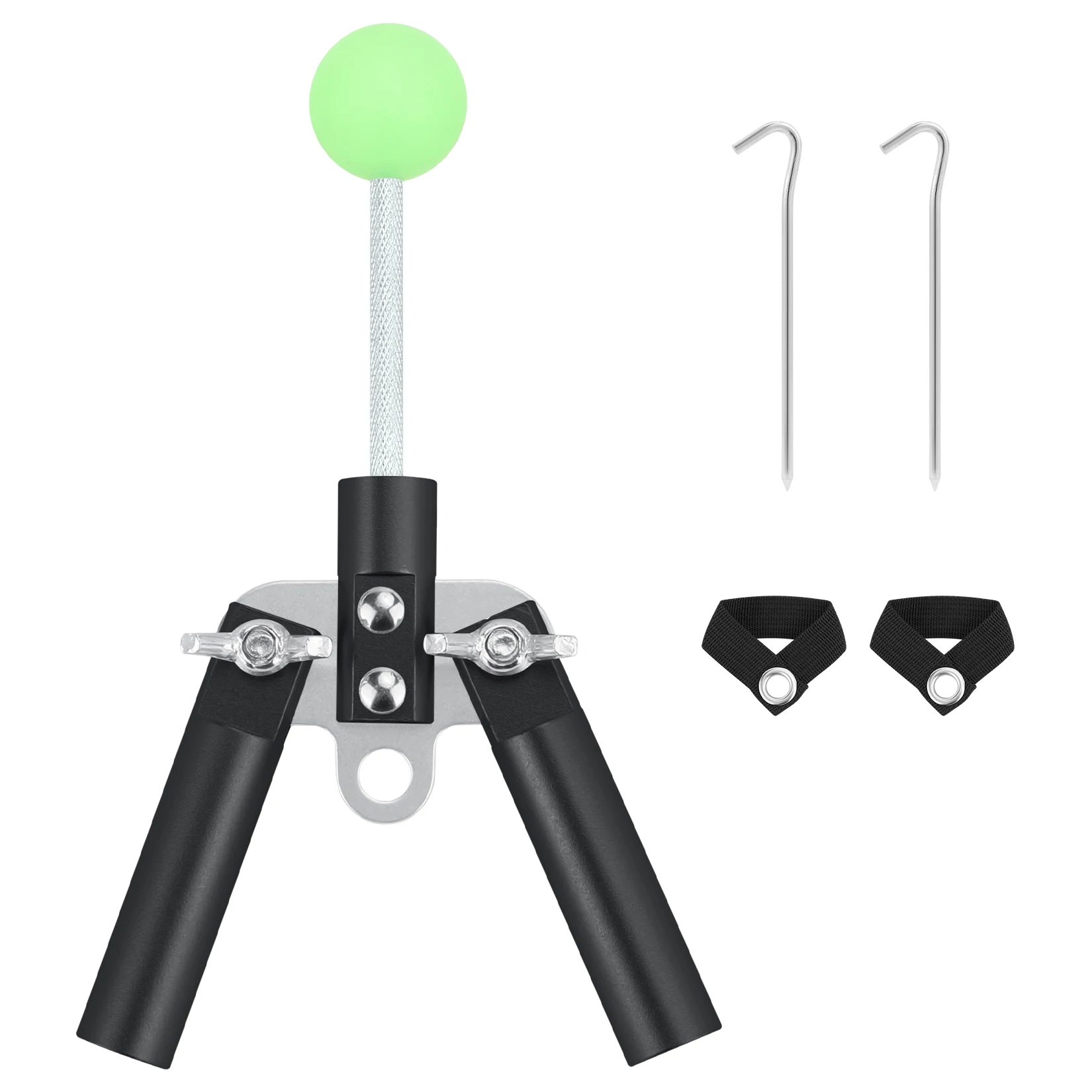 KOMCLUB أجزاء غمس القطب أجزاء متشعبة عمود متشعب ثابت TARP زاوية قابلة للتعديل الفولاذ المقاوم للصدأ عمود خيمة خفيف الوزن قماش القط عمود فانوس tipetent عمود خفيف الوزن نهاية قفل حصة حزام ثابت مع حقيبة تخزين الوتد