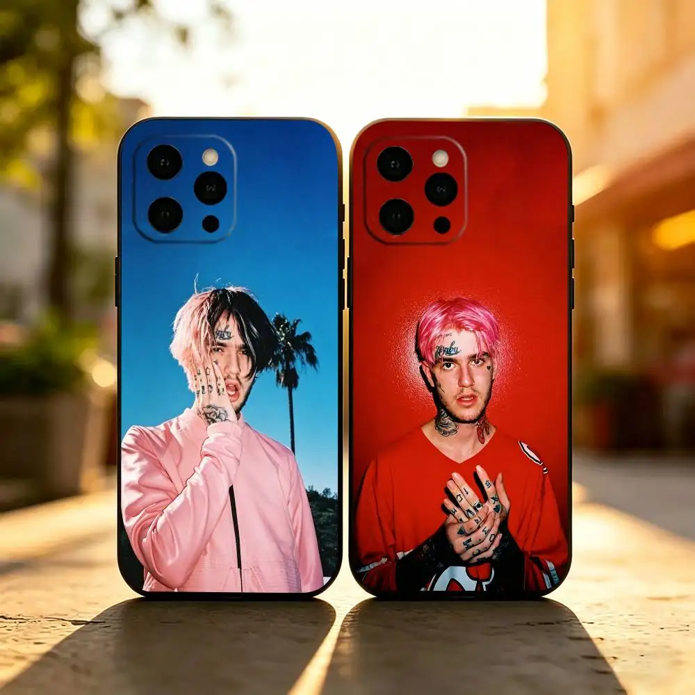 

USA Rapper L-Lil Peep Phone Case Soft Silicone black For IPhone 17 16 15 14 13 12 11 X XR Plus Pro Max Plus
