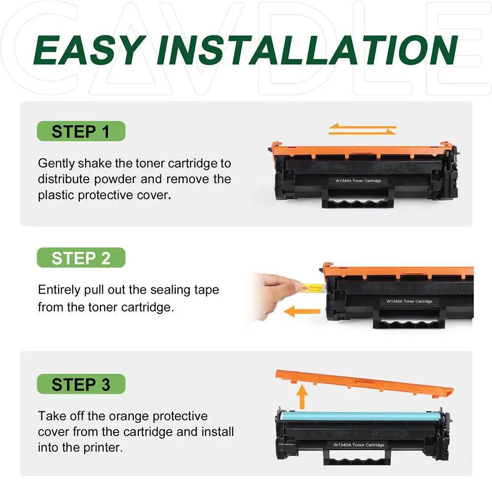 2x Toner sin chip compatible con HP 134A W1340ALaserJet M029 M209dw M209dwe