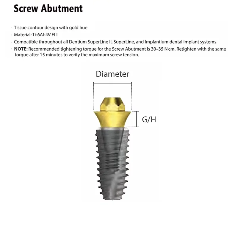 Dental Accessories For Dentium Multi Unit Straight Abutment Titanium OEM ODM Dental Prosthesis CAD CAM Customized Abutments