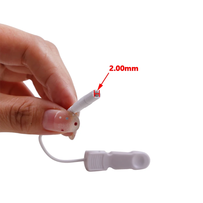 Clipe de alívio da dor de orelha dezenas 2.0mm pino eletrodo de mamilo de mama fio de chumbo para unidade dezenas máquina de fisioterapia cabo de conexão massa