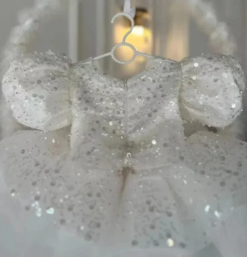 مع القوس الأرجواني فساتين الحفلات الديكور الجمال طفلة فستان الزفاف فساتين منتفخة لحفلات الزفاف تول الأكمام منتفخ زهرة فتاة #3