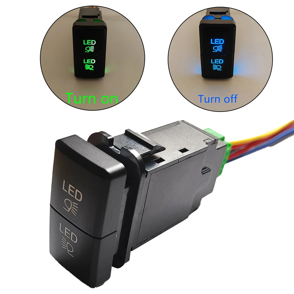

Car Light Switch Button Car Accessories For Toyota Car Fog Light Switch Dual Buttons For Landcruiser Brand New
