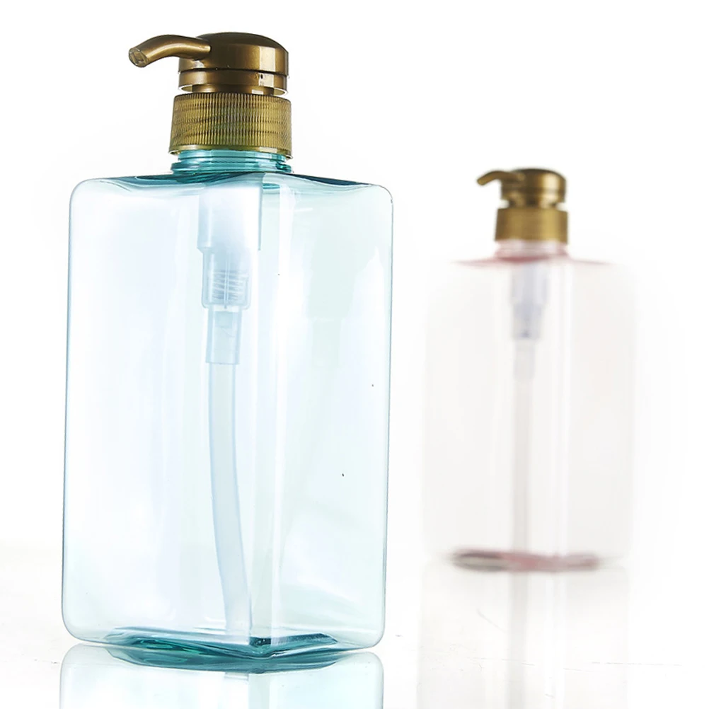 

2 pcs 600Ml Shower Gel Bottles Refillable Plastic Pump Containers Lotion Dispensers For Shampoo Conditioner Cream Travel