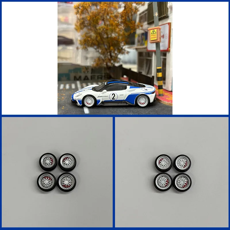 1/64 BBS LM Small Scale Car Model Dynamic Bearing Wheel Hub Small Throwing Edge Diameter 9.7/10.2/10.5/10.7mm with Calipers