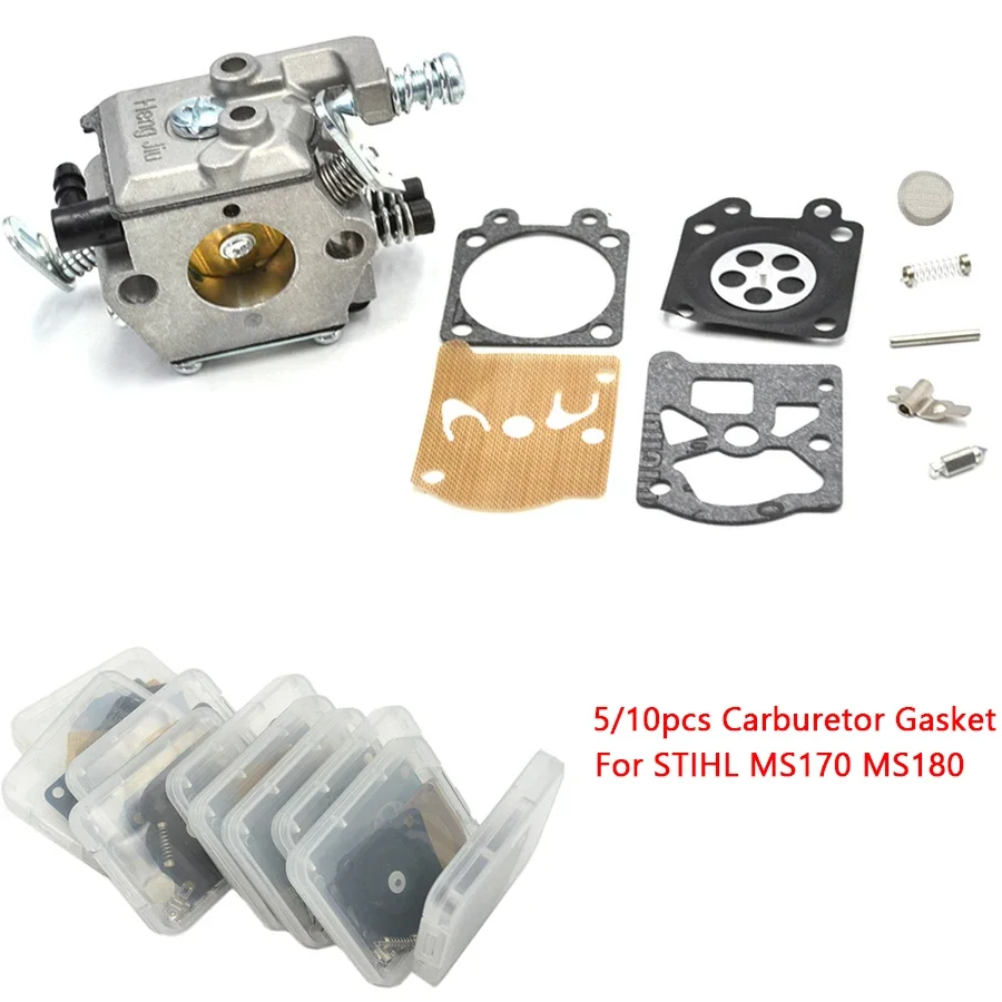 Carburador Reconstruir Kit de Diafragma Reparação Motosserra Substituir Parte Ajuste para Stihl Ms180 Ms170 018 017 ms 180 170 Zama Rb77 Conjuntos