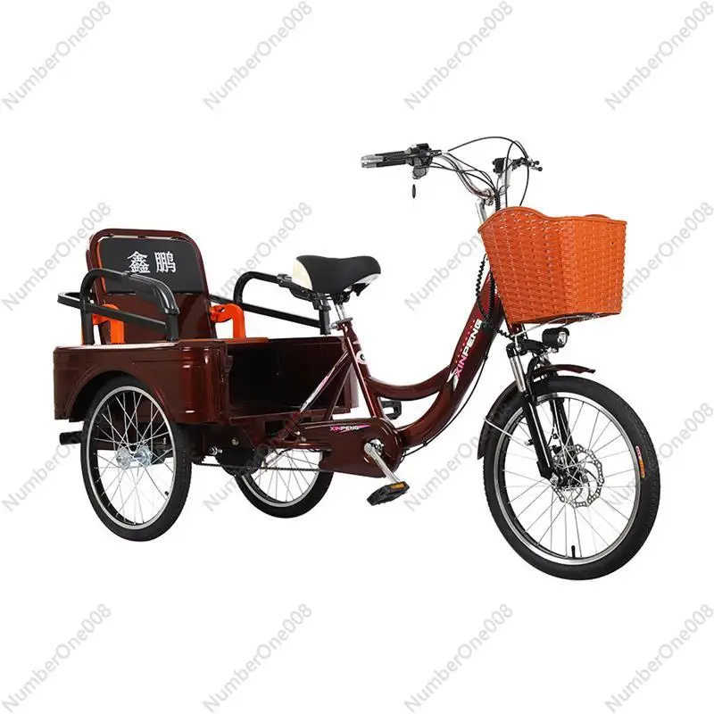 Electric Dual-purpose Tricycle Small Pedal Scooter Adult Light Electric Passenger and Cargo Three-wheel Self-manufacturer